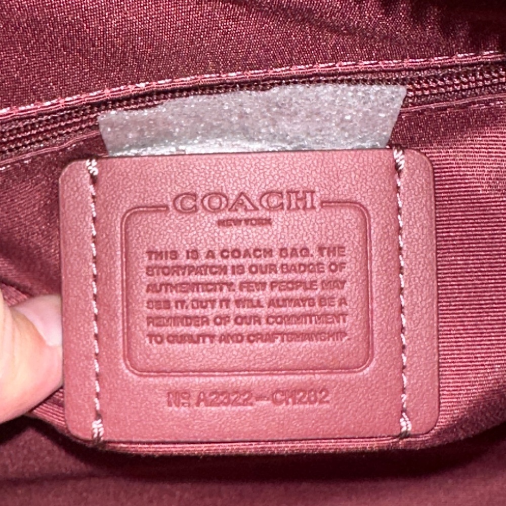 COACH Rowan Satchel Crossgrain Leather - Petunia - Picture 9 of 9